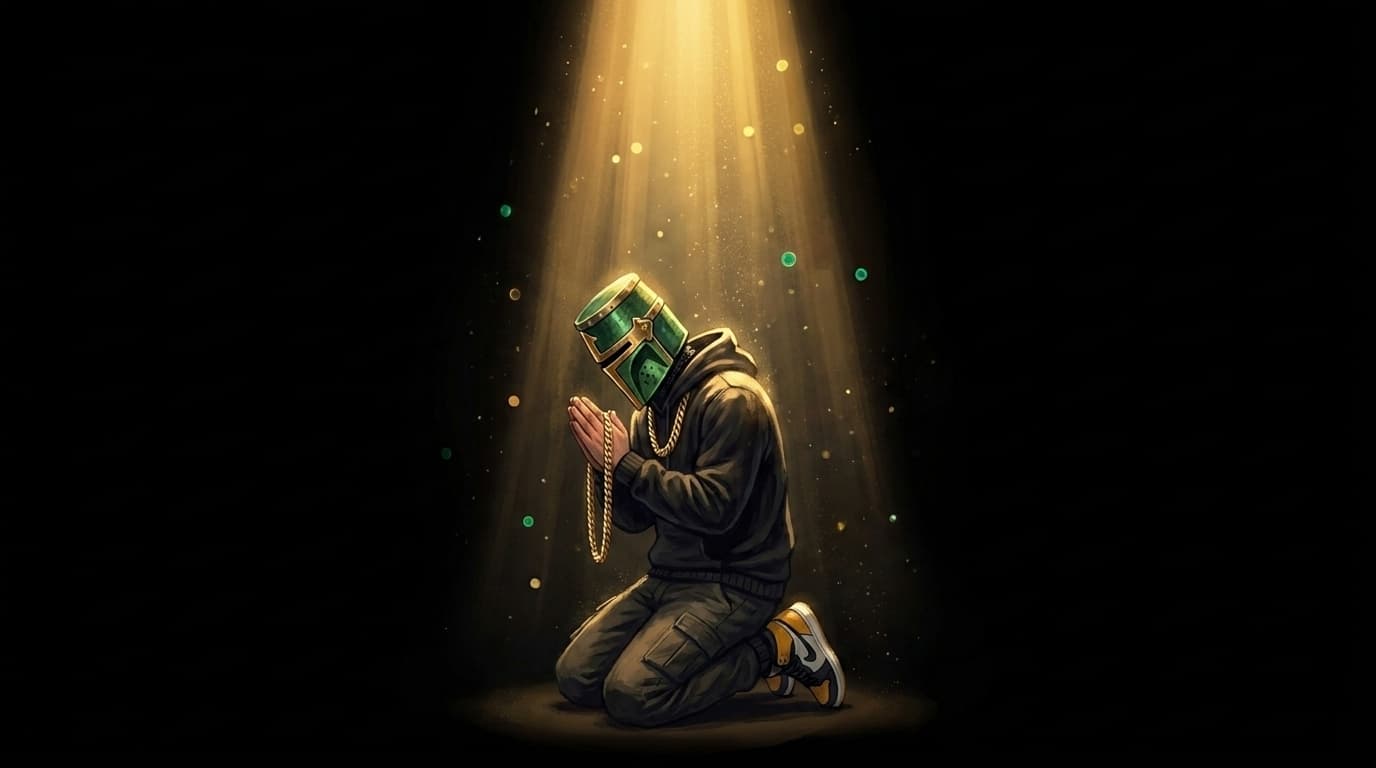 The prayer — a shaft of light in a dark room